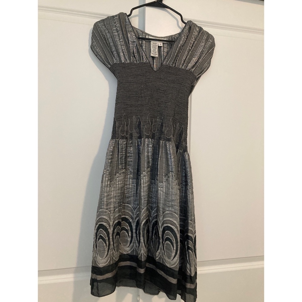 Stretchy Silver Max Studio Dress